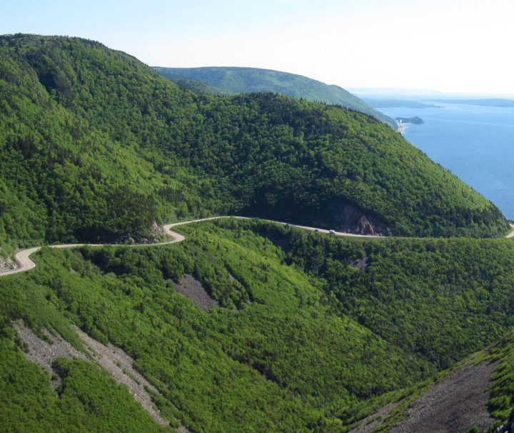 Cycling along Cabot Trail in Cape Breton’s Highlands