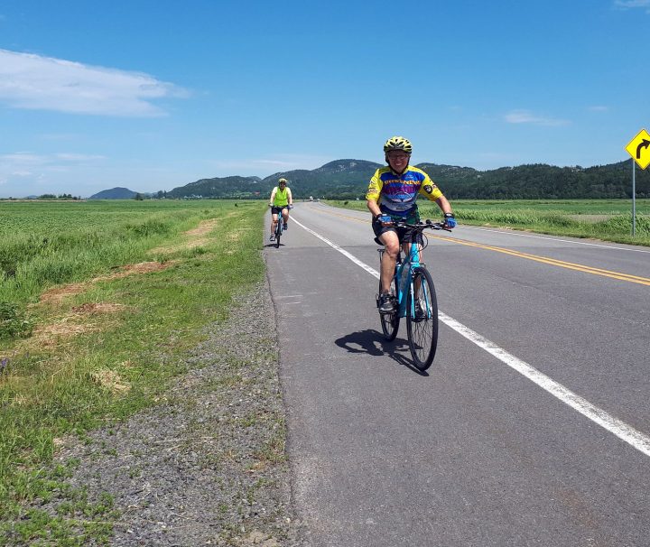 Low traffic paved road riding with a fantastic descent into Tadoussac on a Freewheeling Adventure tour.