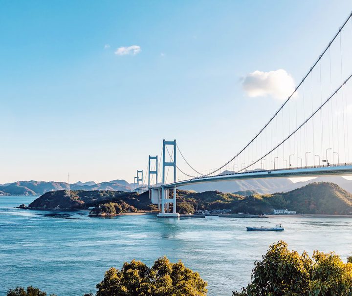 Kurushima kaikyo bridge in ehime, Japan