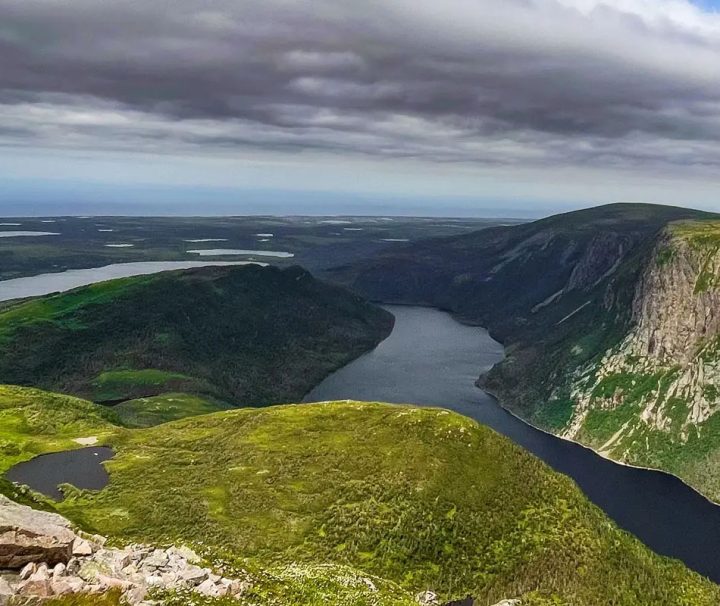 This image shows the breathtaking landscape of Gros Morne National Park in Newfoundland, Canada
