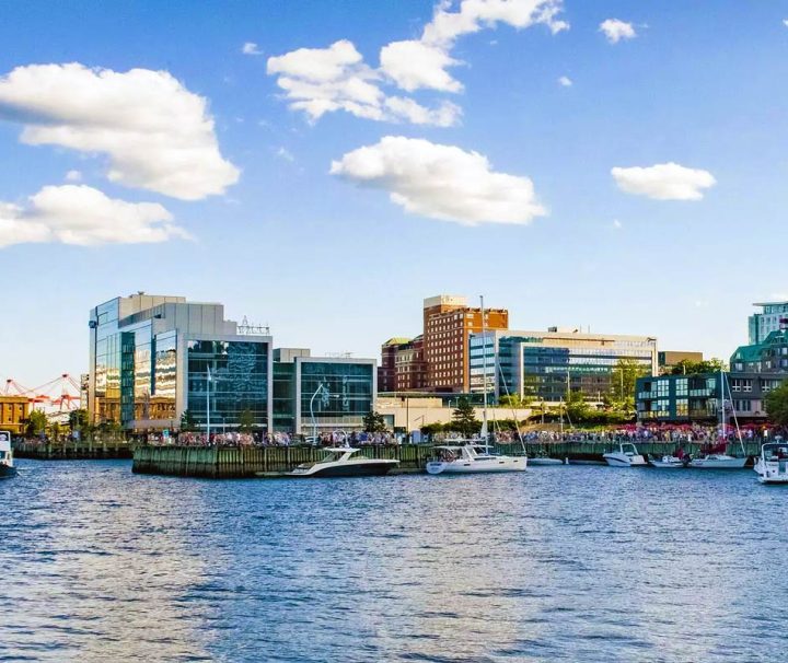 This is a view of the Halifax Waterfront in Halifax, Nova Scotia
